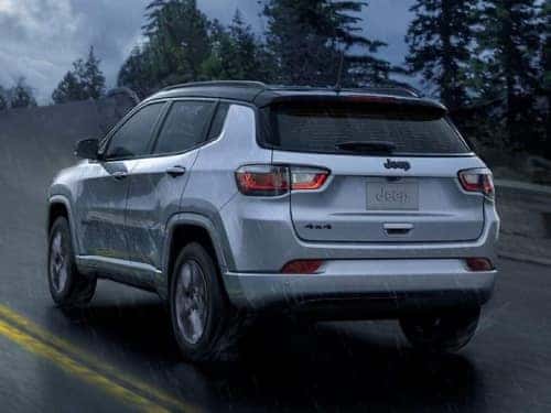 2024 Jeep Compass driving in the rain