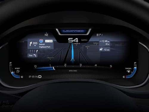 2024 RAM 2500 close up view of digital cluster display