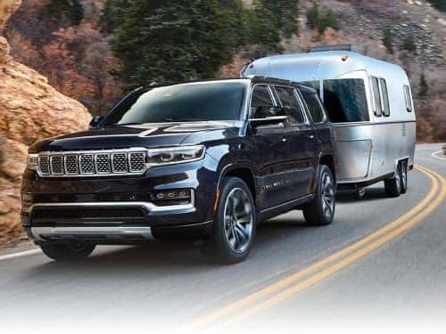 2024 Grand Wagoneer towing an airstream