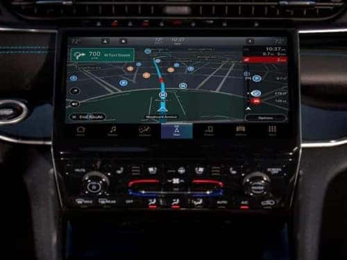 2025 Jeep Grand Cherokee close up view of touchscreen