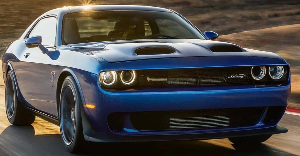 Blue Dodge Challenger