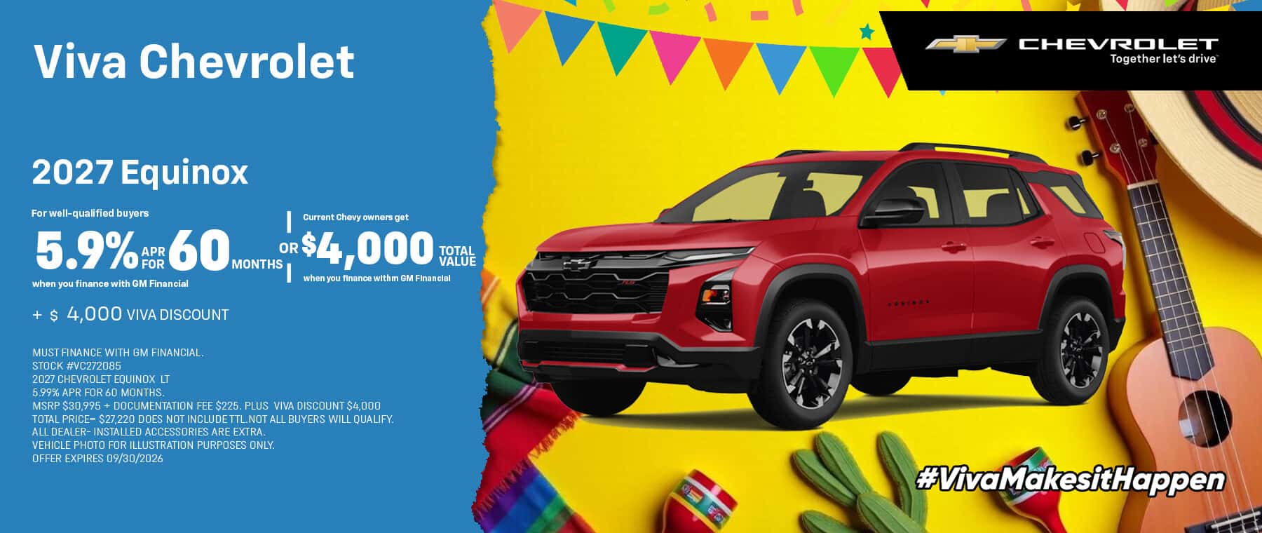 Viva Chevrolet September 2026 Equinox Special