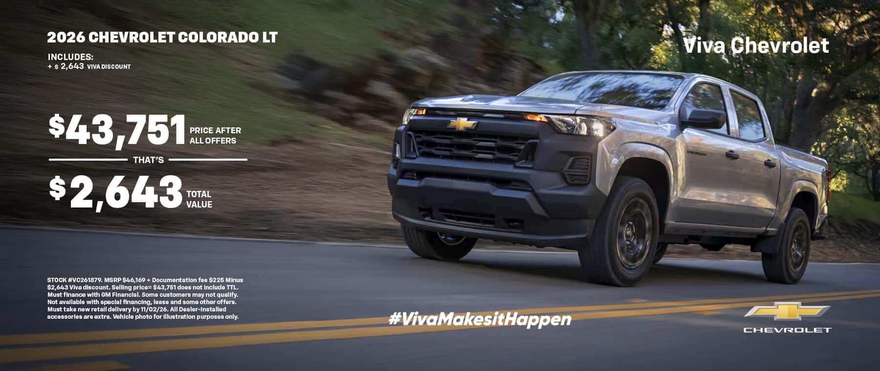 Viva Chevrolet September 2026 Colorado Special