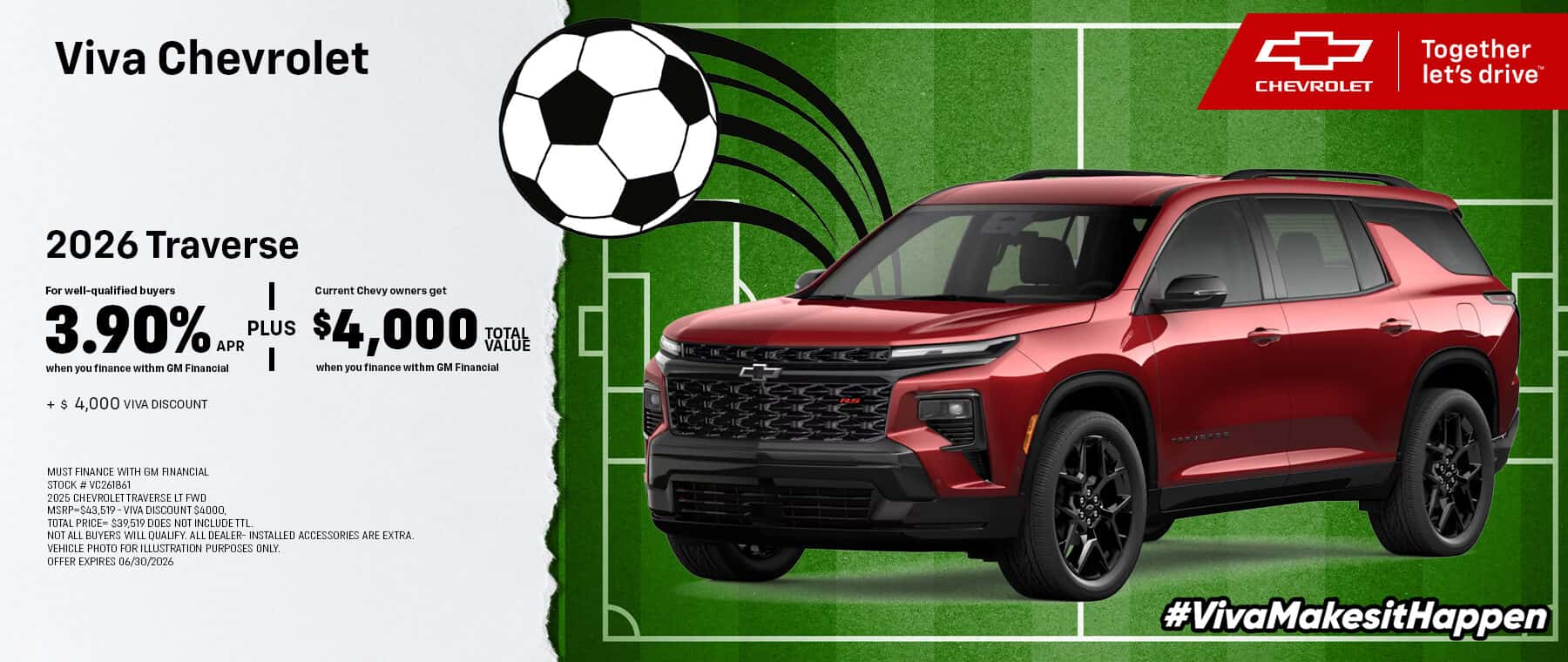 Viva Chevrolet June 2026 Traverse Special