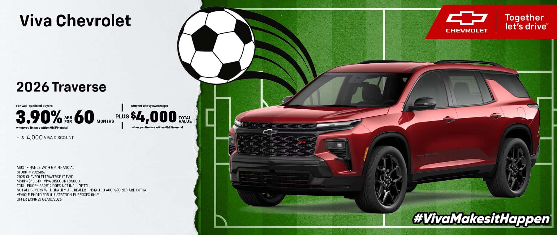 Viva Chevrolet June 2026 Traverse Special