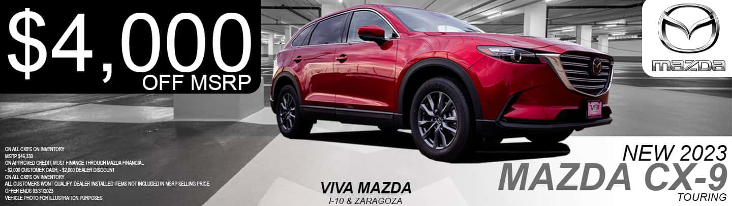 Viva Mazda CX9 4000 off MSRP