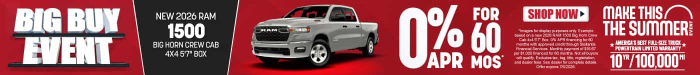NEW 2026 RAM 1500 BIG HORN CREW CAB 4X4 5'7