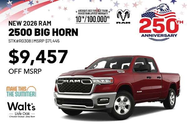 Save on a New 2026 Ram 2500 Big Horn