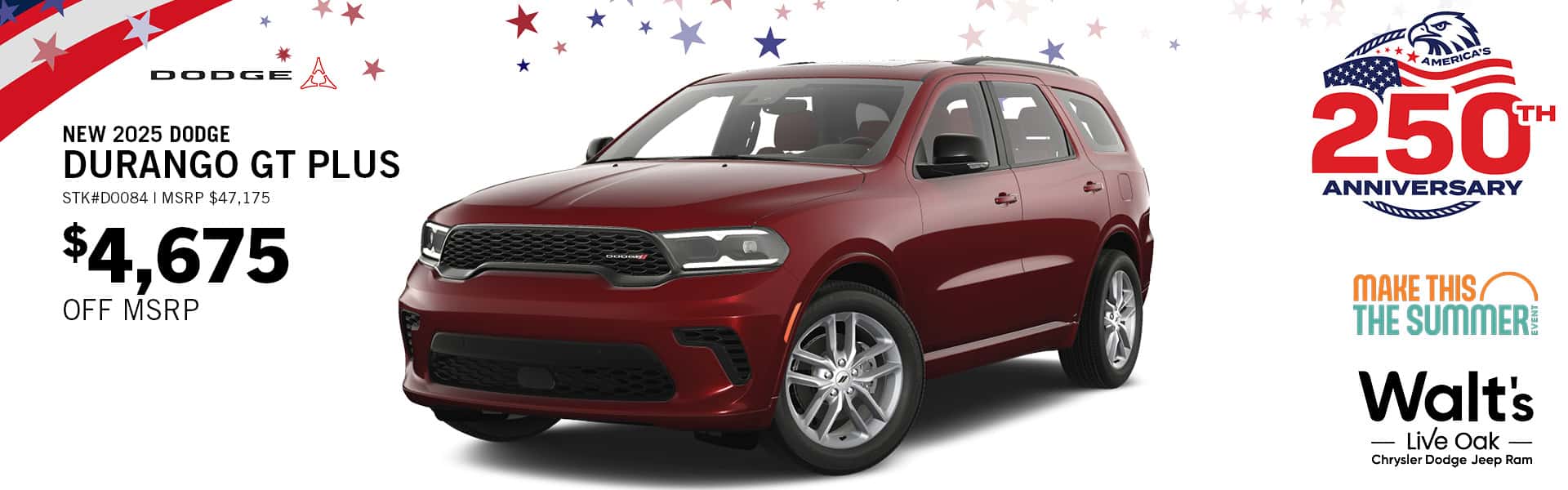 Save on a New 2025 Dodge Durango GT Plus