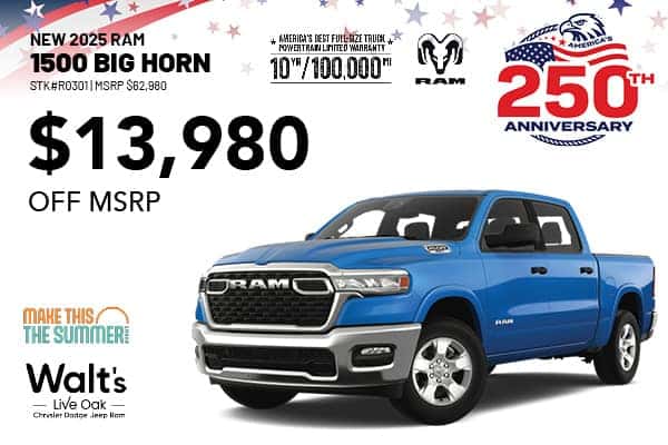 Save on a New 2025 Ram 1500 Big Horn