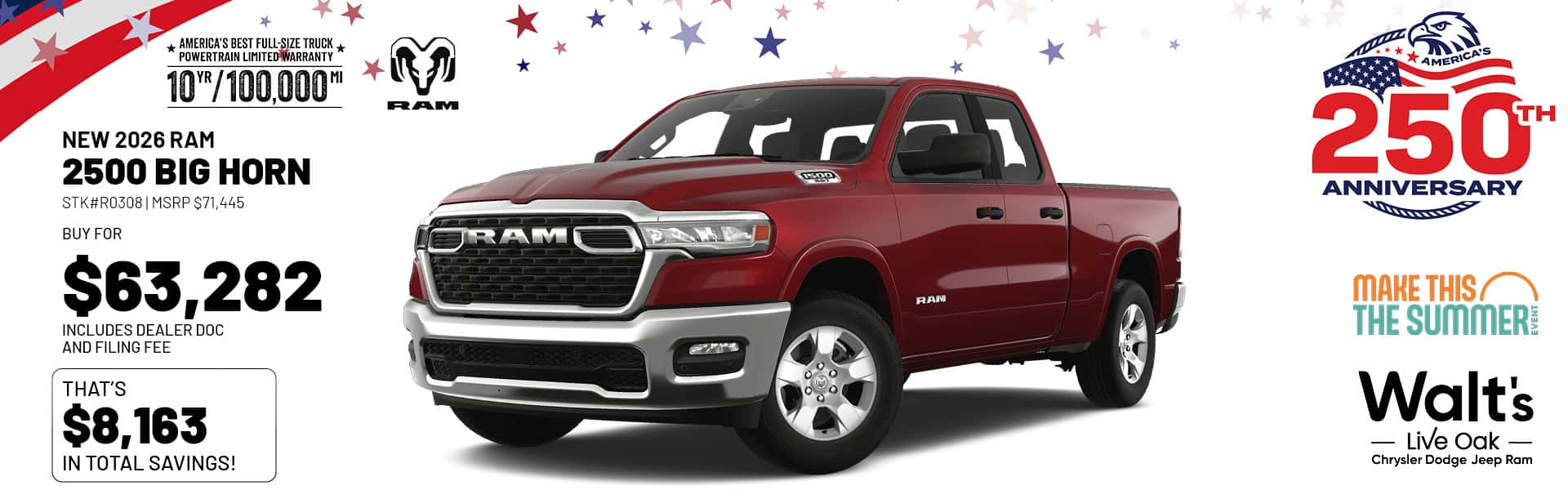 Save on a New 2026 Ram 2500 Big Horn