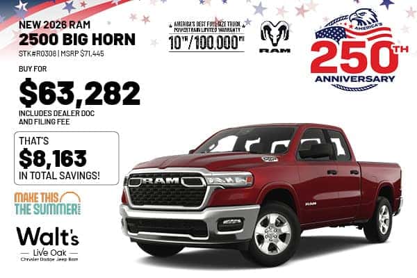 Save on a New 2026 Ram 2500 Big Horn