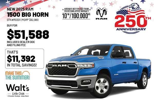 Save on a New 2025 Ram 1500 Big Horn
