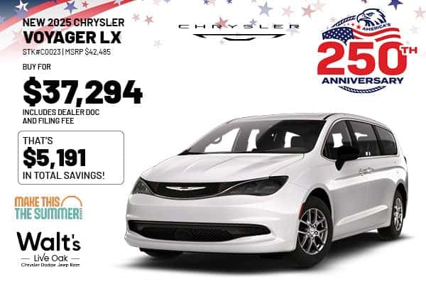 Save on a New 2025 Chrysler Voyager LX
