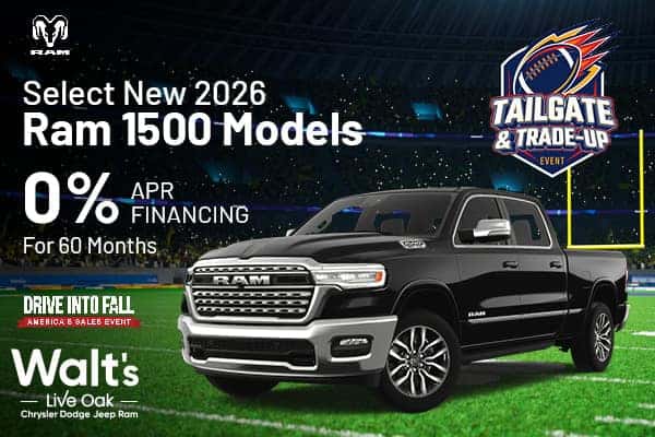 Get 0% APR Financing on Select New 2026 Ram 1500 Models